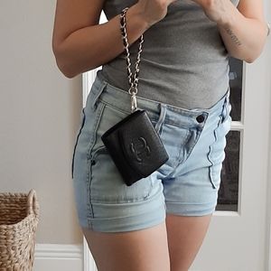 Chanel Wallet Black CC logo